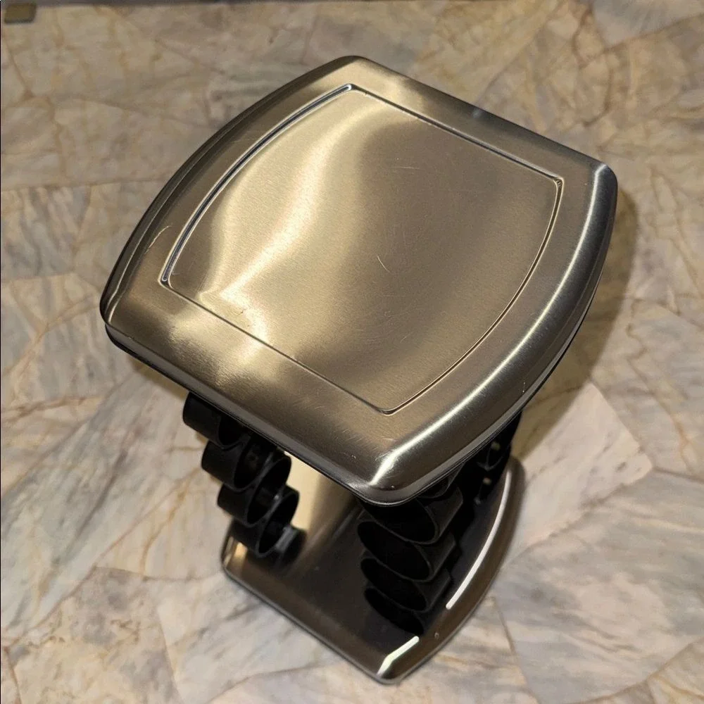 Rotating K Cup Tower 20 Jar Capacity Brushed Stainless‎ Steel Black Swivel